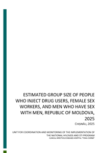  Estimated group size of people who inject drug users, female sex workers, and men who have sex with men, Republic of Moldova, 2025