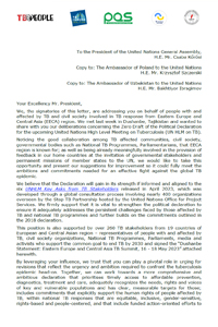 Letter to the President of the United Nations General Assembly, H.E. Mr. Csaba Kőrösi