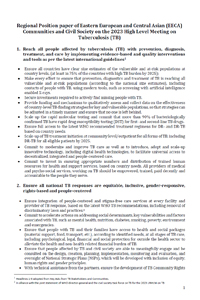 Regional Position paper of Eastern European and Central Asian (EECA) Communities and Civil Society on the 2023 High Level Meeting on Tuberculosis (TB)
